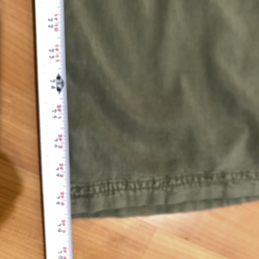 American Eagle High Rise Baggy Wide Leg Cargo Pants Olive Green‎ Size 0 Short - Picture 8 of 12